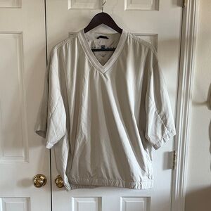 Nike-Golf Cream V-Neck Wind Breaker Size L